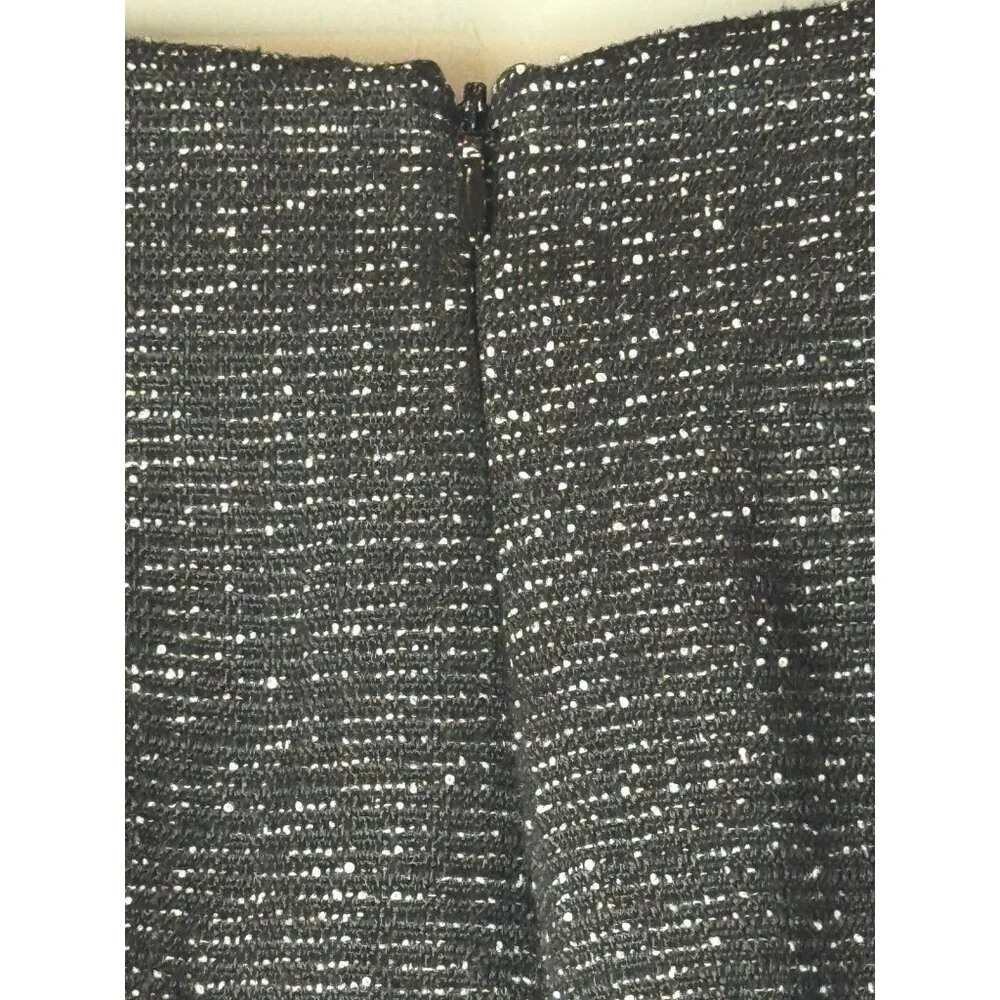 House Of CB‎ Skirt Women Small Black Tweed Draped Fringe Mini Sexy Preppy - Picture 6 of 10